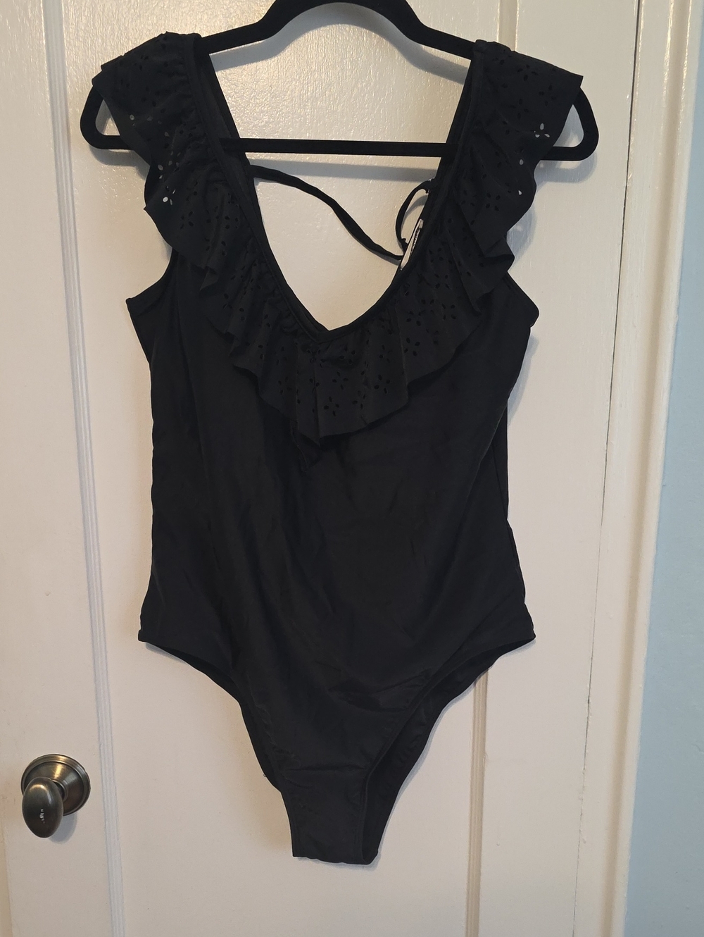 Women’s Black Ruffle One-Piece Swimsuit